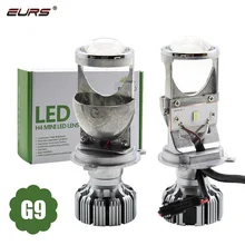 EURS, дизайн, 2 шт., светодиодный фонарь для автомобиля, H4, светодиодный, линза, мини, G9, Автомобильный светодиодный светильник, Сменные лампы, автомобильные фары, дальний/ближний свет
