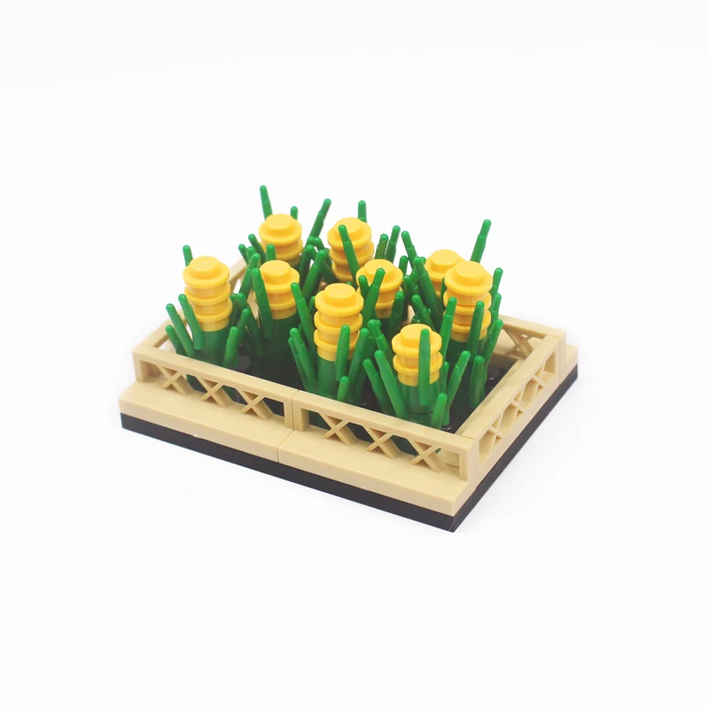 

MOC City Graden Blocks Grass Bush Flower Tree Plants DIY Tulips Building Blocks for Toy Assemble Particles