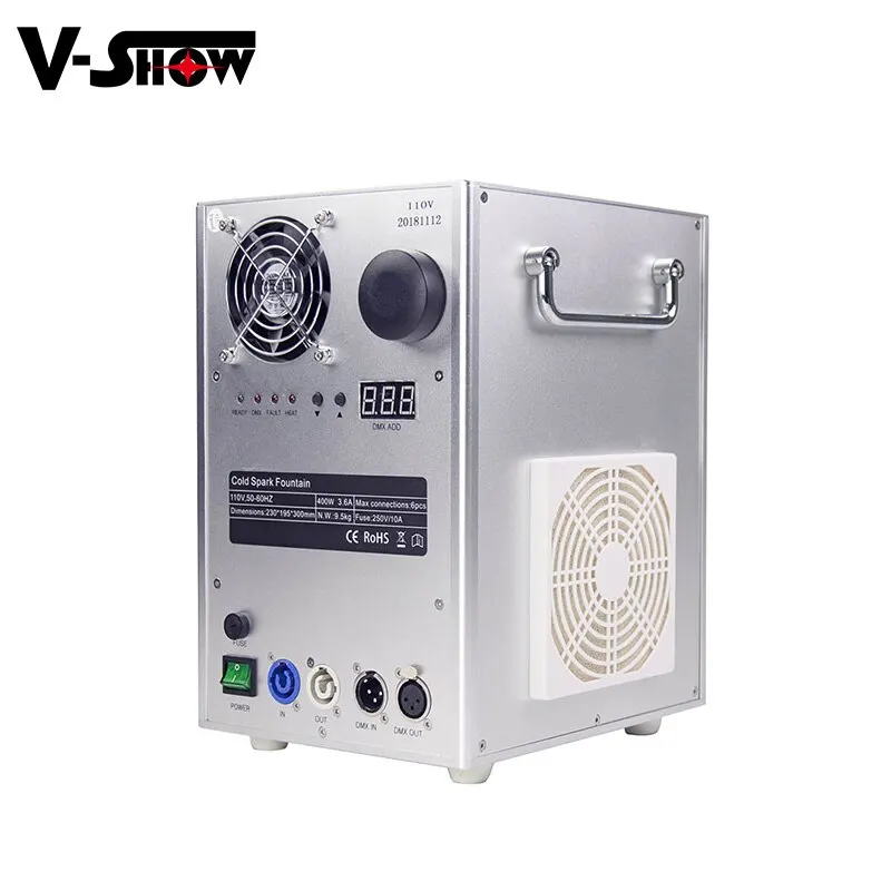 disco dj equipment 4pcs With fly case And 10 Bags Powder 400W Cold Spark Firework Machine DMX Remote Control Wedding Machine - Цвет: Белый