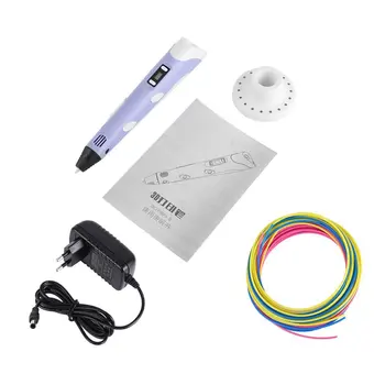 

Magic 3D Printer Pen Set LCD Display 3D Drawing Pen With Powerful Filaments US/EU Plug Birthday Present For Kids