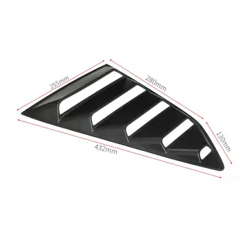 

2x Rear Side Window Louvers Scoop Louvers Black ABS Fits for Camaro