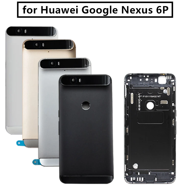 Для huawei Google Nexus 6P батарея задняя крышка Задняя Дверь Корпус+ Топ стекло камера вспышка Объектив Замена Ремонт Запчасти