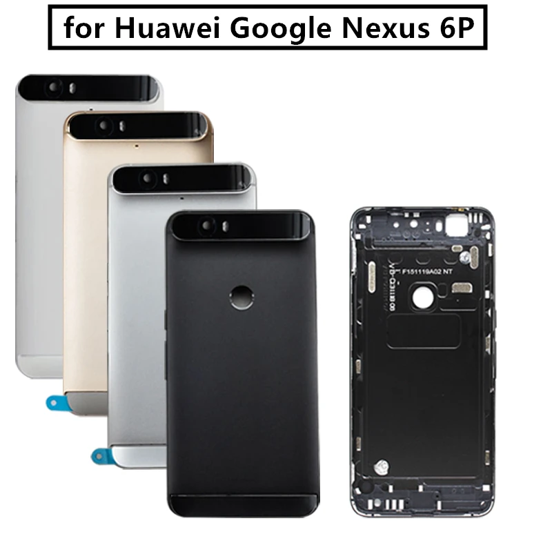 Задняя крышка батарейного отсека для Huawei Google Nexus 6P + верхняя стеклянная Камера Flash