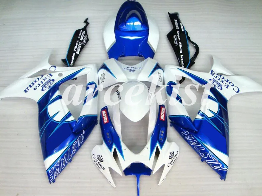 ABS обтекатель наборы, пригодный для Suzuki 2006 2007 GSXR600 GSXR750 Обтекатели набор GSXR 600 750 K6 K7 06 07 синий корона