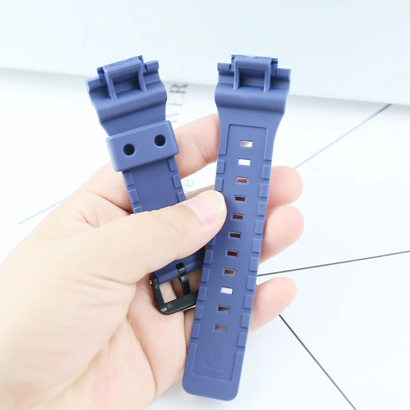 Для мужчин смола ремень аксессуары для объектива с оптическими зумом Casio каучуковый ремешок AQ-S810W AEQ-110W W-735H 736H пряжкой 18 мм Для женщин спортивный ремешок
