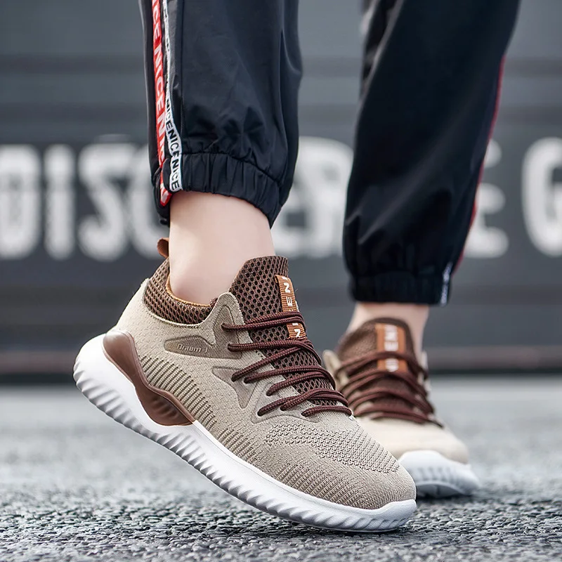 

Large Size MEN'S SHOES Summer New Style Korean-style Breathable Fly Woven Athletic Shoes MEN'S SHOES Youth Running Shoes 1810