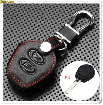 

Jingyuqin Remote Car Key Cover Case Leather For VW Polo Golf Jetta Sharan Seat Ibiza Leon Toledo Mii Altea SKODA FABIA OCTAVIA
