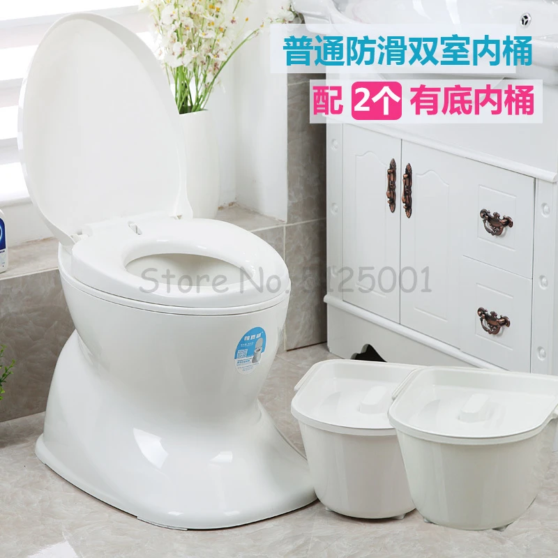 Стул для туалета для пожилых людей мобильный туалет бытовой портативный для пожилых беременных женщин Туалет приседающий туалет для сидения скамья - Цвет: Цвет: желтый
