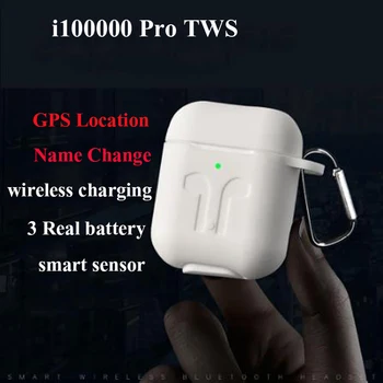 

i100000 Pro TWS Change the name+GPS positioning wireless Bluetooth earphone smart sensor pk i9000 i200 i5000 i100000 i200000 TWS