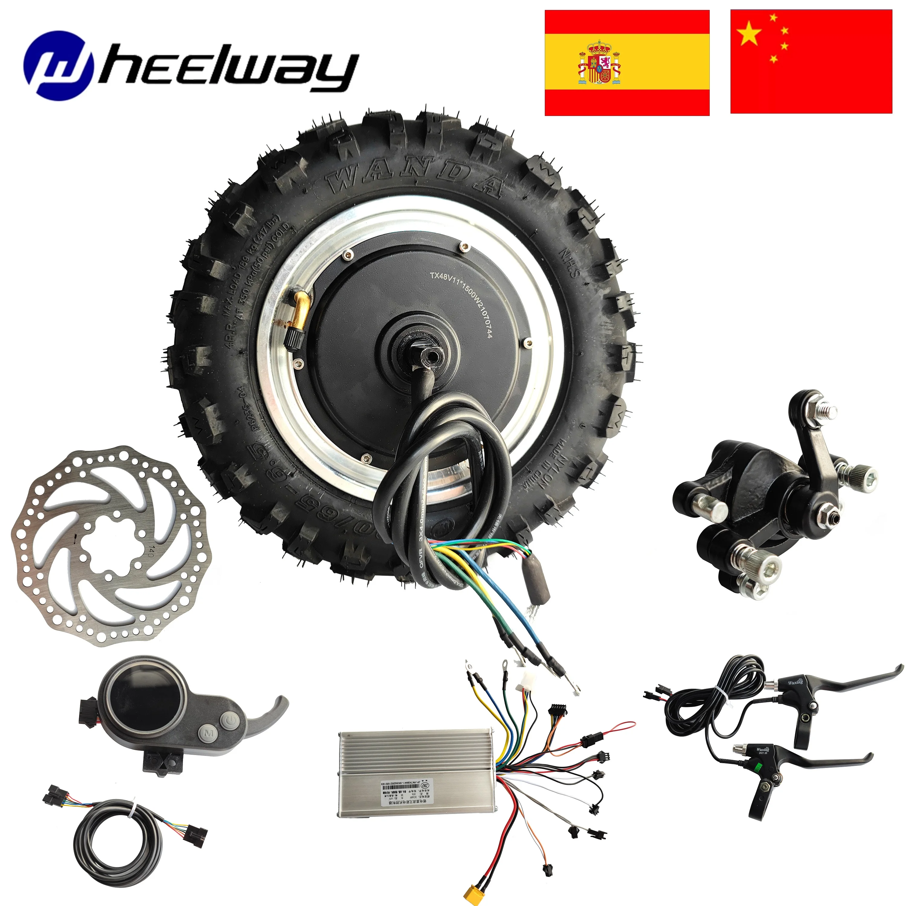 11 Inch Electric Scooter 48v1000w1500w Wheel High Speed Bldc Motor Kit