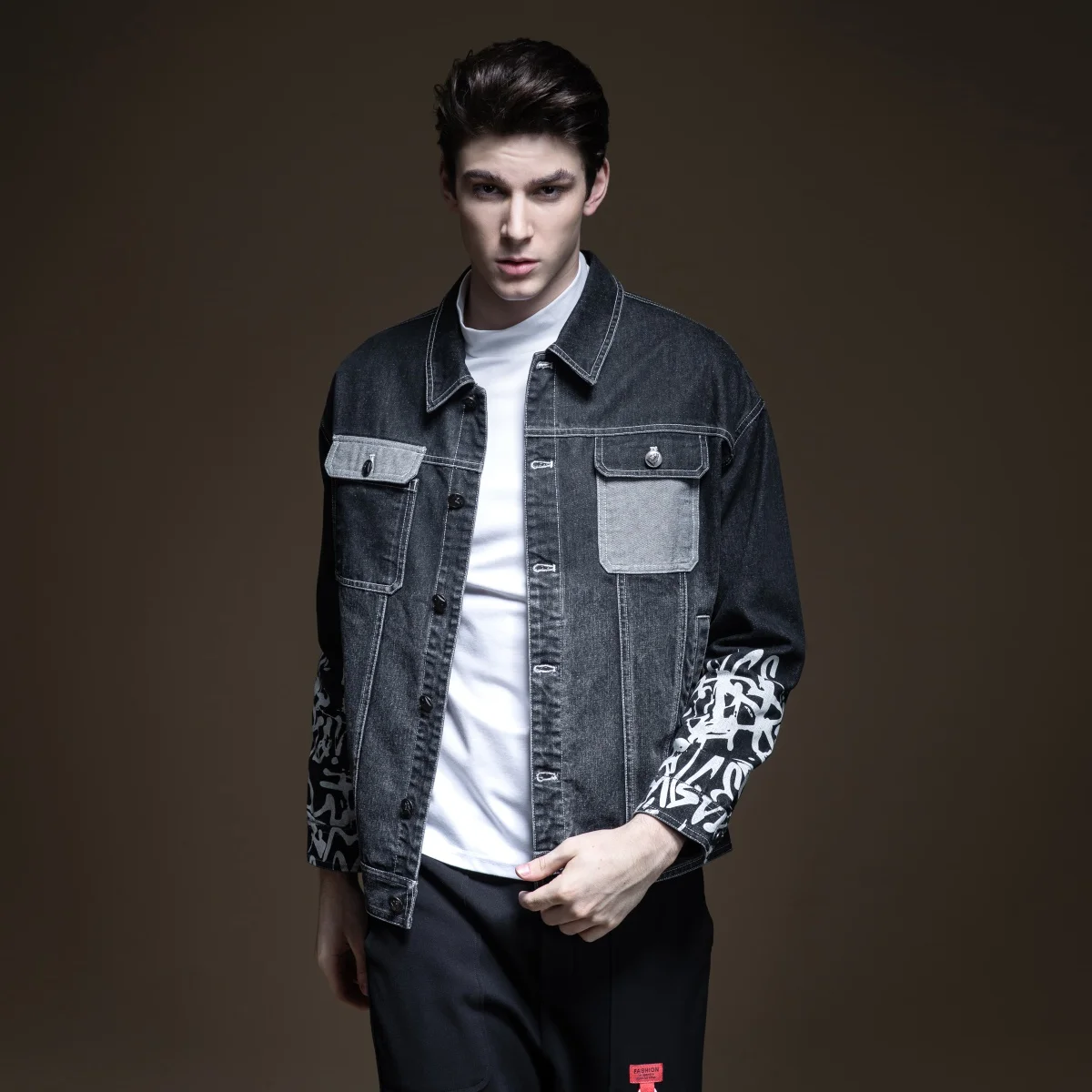 Casaco Masculino, с принтом, для мужчин,, не пинли, продукт, сделано, осень, новинка, для мужчин, для развития нравственности, с принтом, пальто с отворотами, B193604336