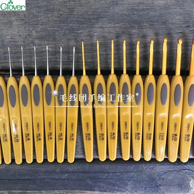 Japanese 8pcs/set Clover Crochet Hook Set Knitting Needles  NO.2/3/4/5/6/7/7.5/8/9/10 - AliExpress