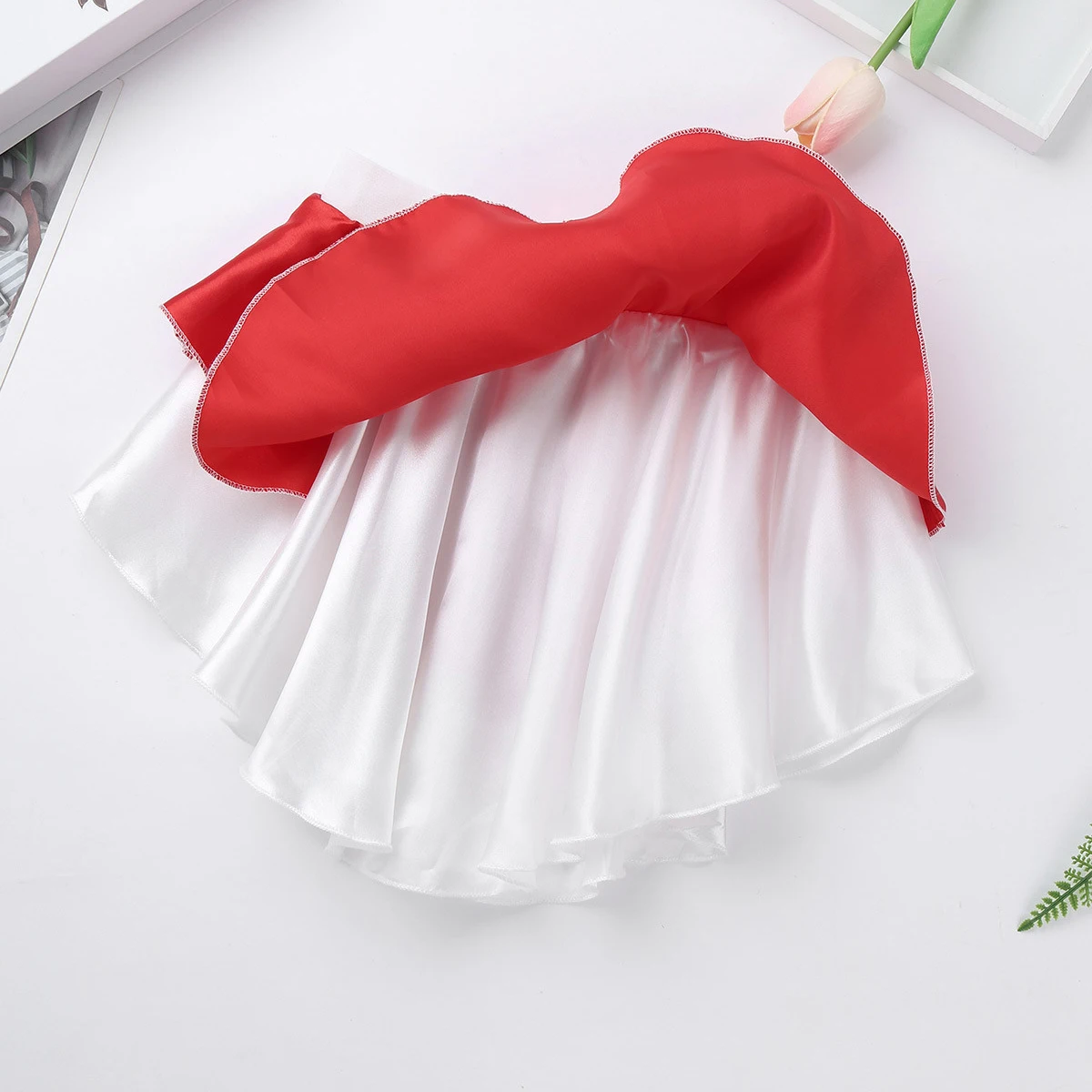 Детский костюм для девочек Атлас Санта Клауса накидка с юбкой рождественские