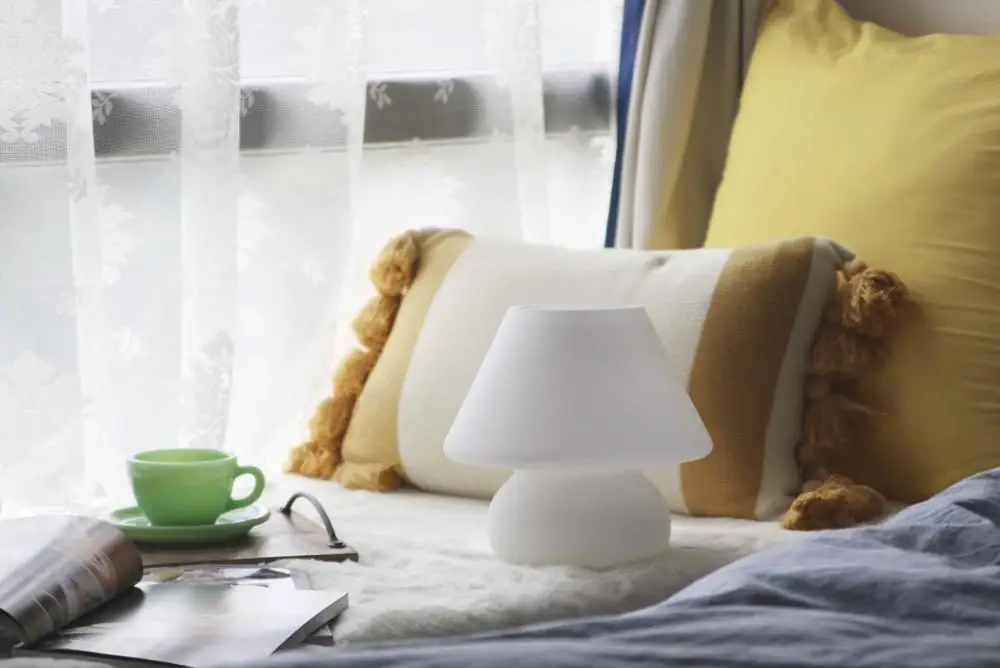 Белая настольная лампа, стеклянный Настольный светильник, милая настольная лампа, маленький настольный светильник, милый Настольный светильник для детей