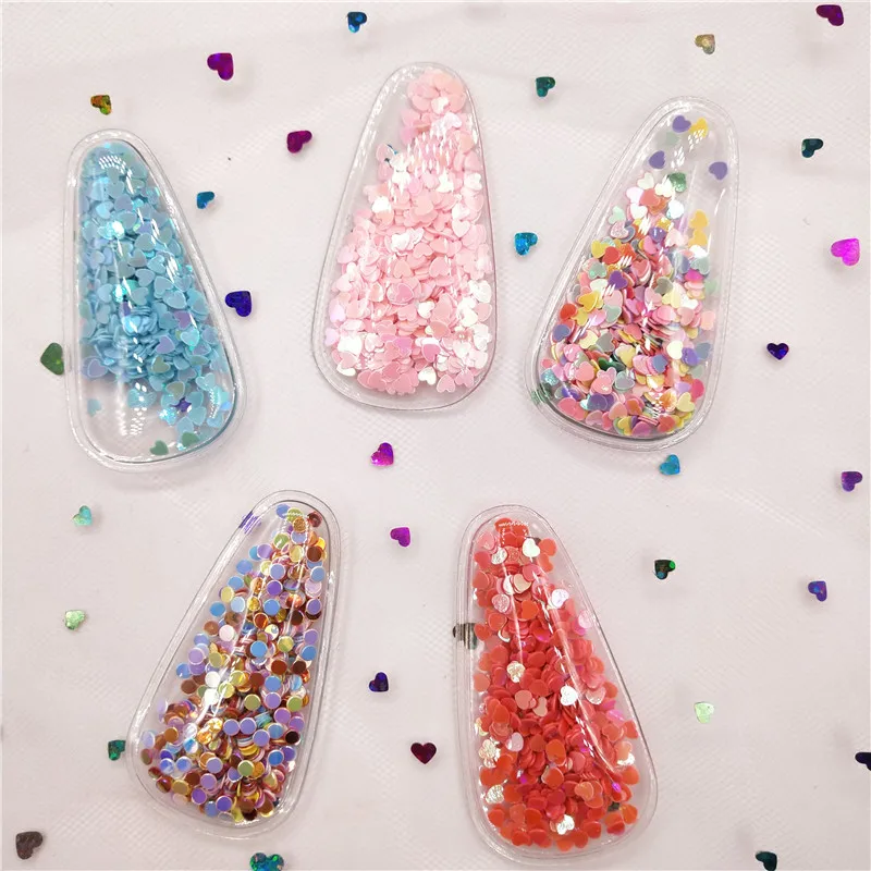 Mix color 10 шт./партия 2,8*5,5 см прозрачный зажим для волос крышка мягкие аппликации DIY ручной работы Детские аксессуары для волос - Цвет: Mix color