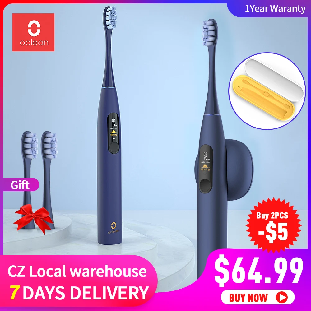 Global Version Oclean X Pro Blue Smart Sonic Electric Toothbrush with Touch Screen IPX7 Fast Charging Adult Electric Toothbrush Global Version Oclean X Pro Blue Smart Sonic Electric Toothbrush with Touch Screen IPX7 Fast Charging Adult Electric Toothbrush