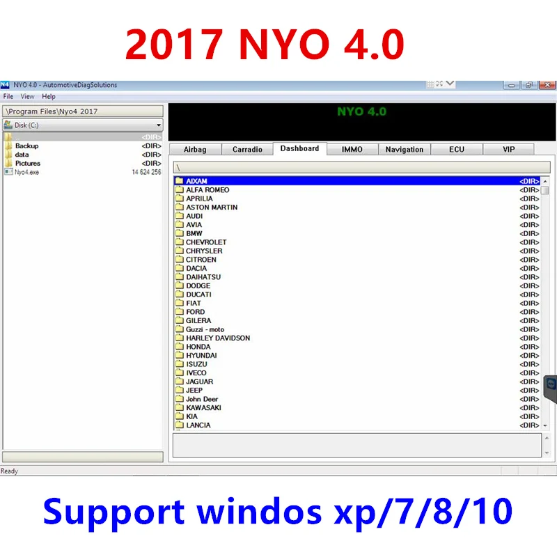 2017 NYO 4 база данных Подушка безопасности автомобильное радио приборная панель IMMO