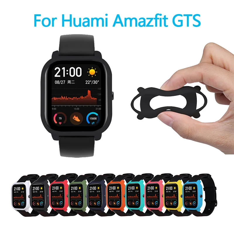 Funda protectora de silicona suave para reloj inteligente Xiaomi Huami Amazfit GTS, accesorios para reloj inteligente, carcasa de borde completo