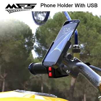 

360 Degree Universal Bike Aluminum Alloy Motorcycle Motorbike Handlebar Phone Holder Stand Mount For iPhone Xiaomi Samsung 4-6.4