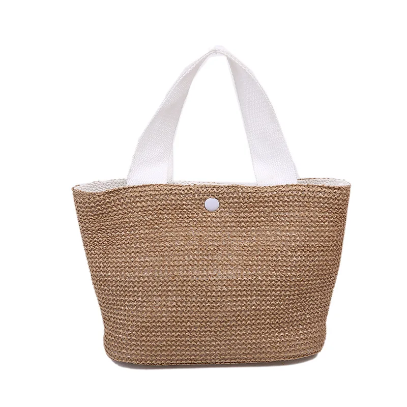 

2021 New Female Bag Straw Woven Bag Seaside Summer Beach Vacation Fashion Woven Bag Retro Handbag Straw Bags for Women