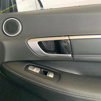 

Lapetus Inner Door Pull Doorknob Handle Bowl Cover Trim Fit For Hyundai Sonata 10th 2020 Auto Accessories ABS Carbon Fiber Look