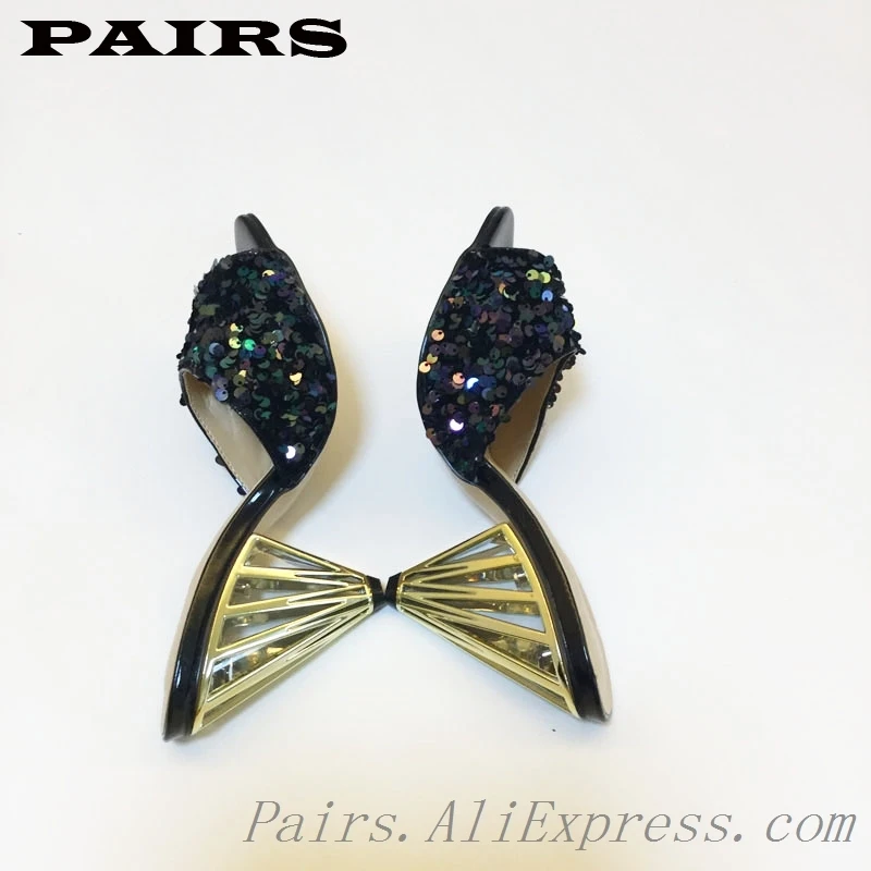 Роскошные дизайнерские туфли женские сексуальные эксклюзивные мюли на каблуке