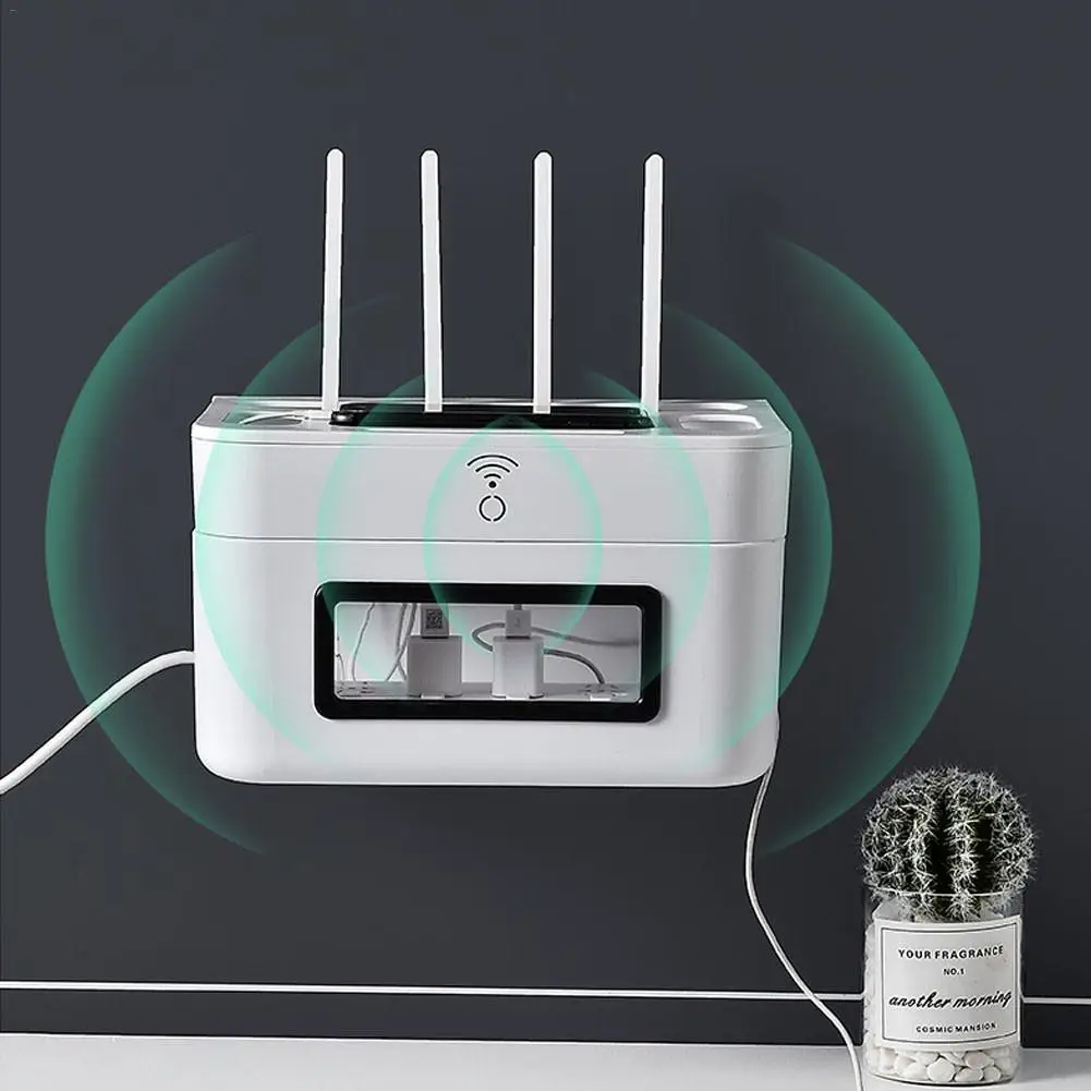Drawer Design Wifi Router Storage Box Patch Board Socket Holder Wall Mounted Storage Organizer Cable Storage Box Home Decor