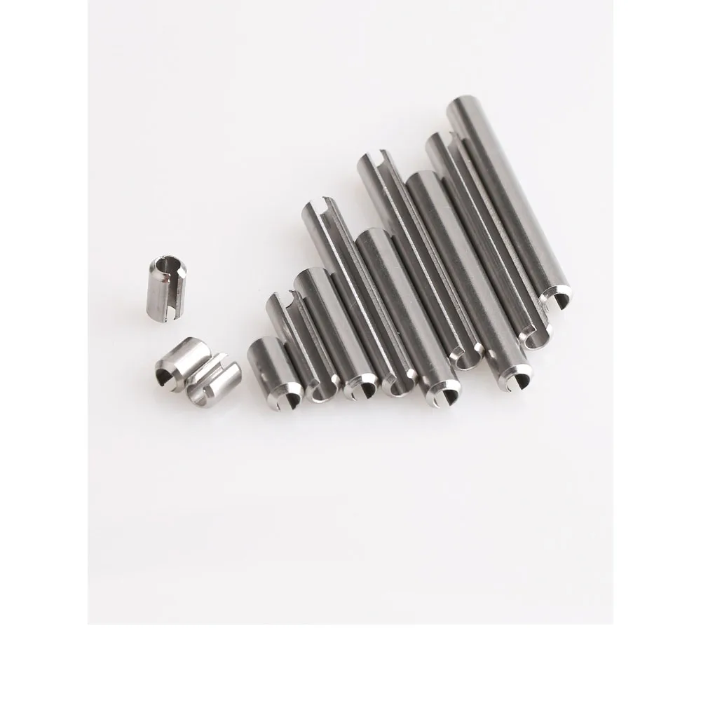 분할 스프링 다웰 장력 롤 핀 탄성 원통형 코터 핀 다웰 탄성 원통형 슬롯 핀 304 스테인레스 스틸