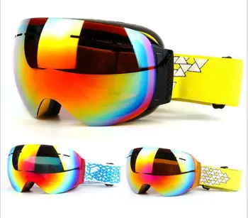 

Frameless Ski Goggles Double Layer Anti-fog Ski Goggles Large Spherical Cocker Myopia Windproof Snow Eye-protection Goggles