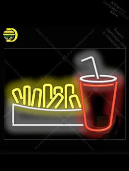 

Neon Sign for French Fries and Drink neon Light Decor club Hotel glass Neon Beer Signs Iconic Sign Polis Signage Shop Night Bar