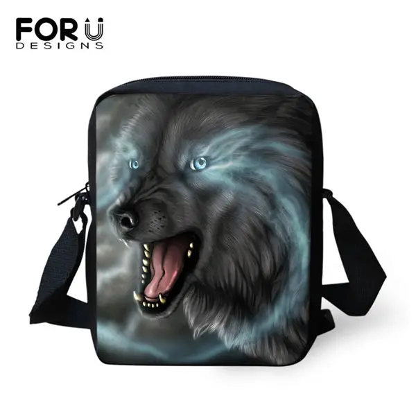 FORUDESIGNS/модные детские школьные рюкзаки с рисунком лунного волка, детские школьные сумки с героями мультфильмов, комплект из 3 предметов, сумки для книг/сумки с откидным клапаном/пеналы для ручек - Цвет: CDWX3773E