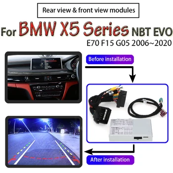 

For BMW X5 E70 F15 G05 2006~2020 CIC NBT EVO MGU Interface Adapter Rear View Parking Original Car Screen Upgrade Camera Decoder