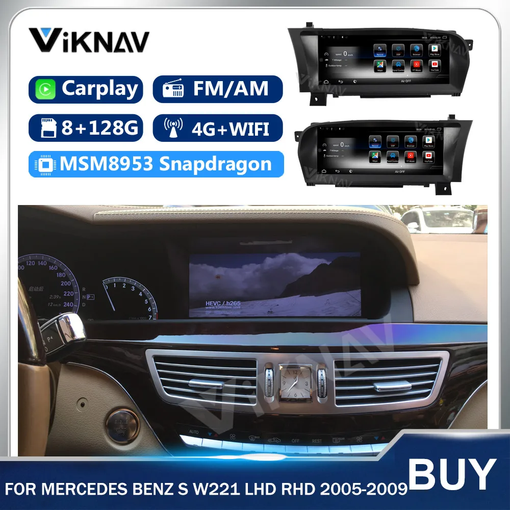 

10.25 inch Android 10.0 eight core Car Radio for Mercedes Benz S W221 LHD RHD 2005-2009 Player auto HD Screen GPS Navigation