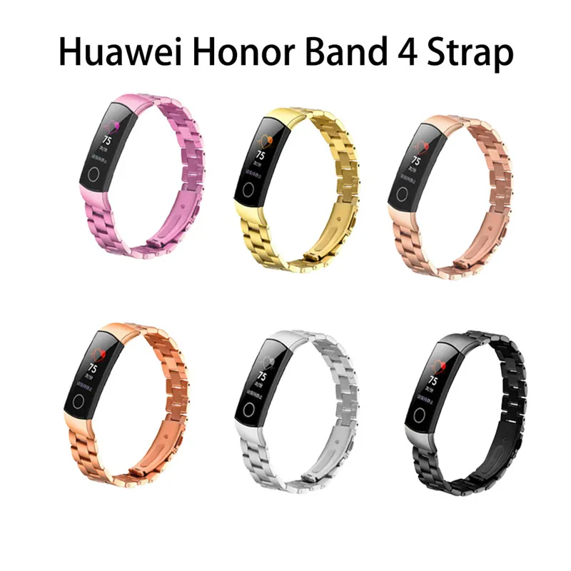 Металлический ремешок для часов huawei Honor Band 4 ремешок Металлический Стальной браслет huawei Band 4 ремешок браслет из нержавеющей стали замена