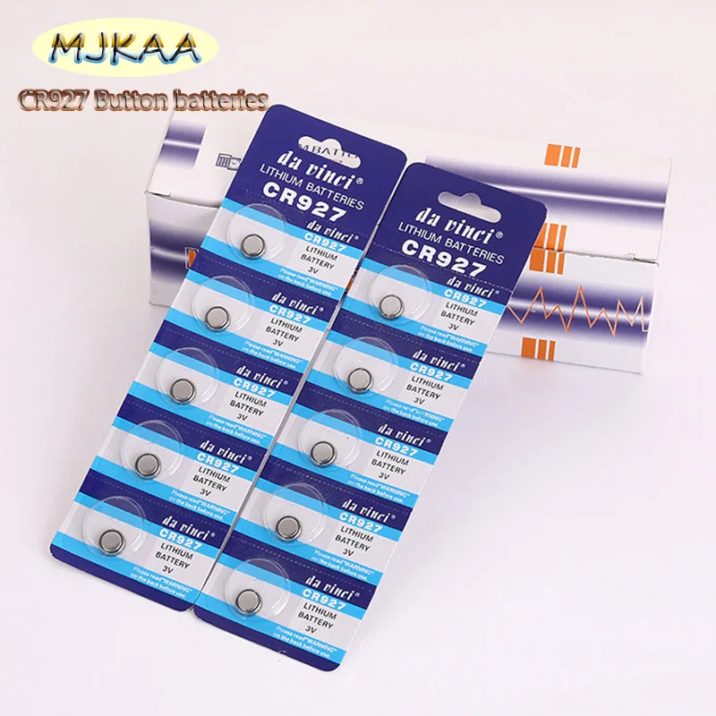 10PCS/ MJKAA CR927 Button Battery CR 927 Dl927 Ecr927 5011 L Br927 Lithium Lm927 5011 Lc Kcr927 Watch Battery