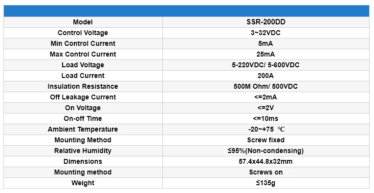 CG SSR-200DD 200A 220V 380V 600V большое напряжение Однофазное JGX DC управление DC теплоотвод 3-32VDC до 5-220VDC DD твердотельное реле