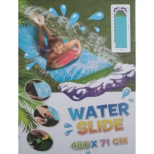 Sprint Water Slide with Foot Racing Lanes and Pool Toy Backyard 54DA 6