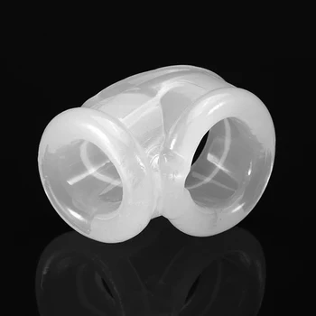 2 Colors Cock Rings Penis Scrotum Bondage Chastity Cage Cock Time Delay Ball Stretcher Delay Ejaculation Sex Toys For Men 6