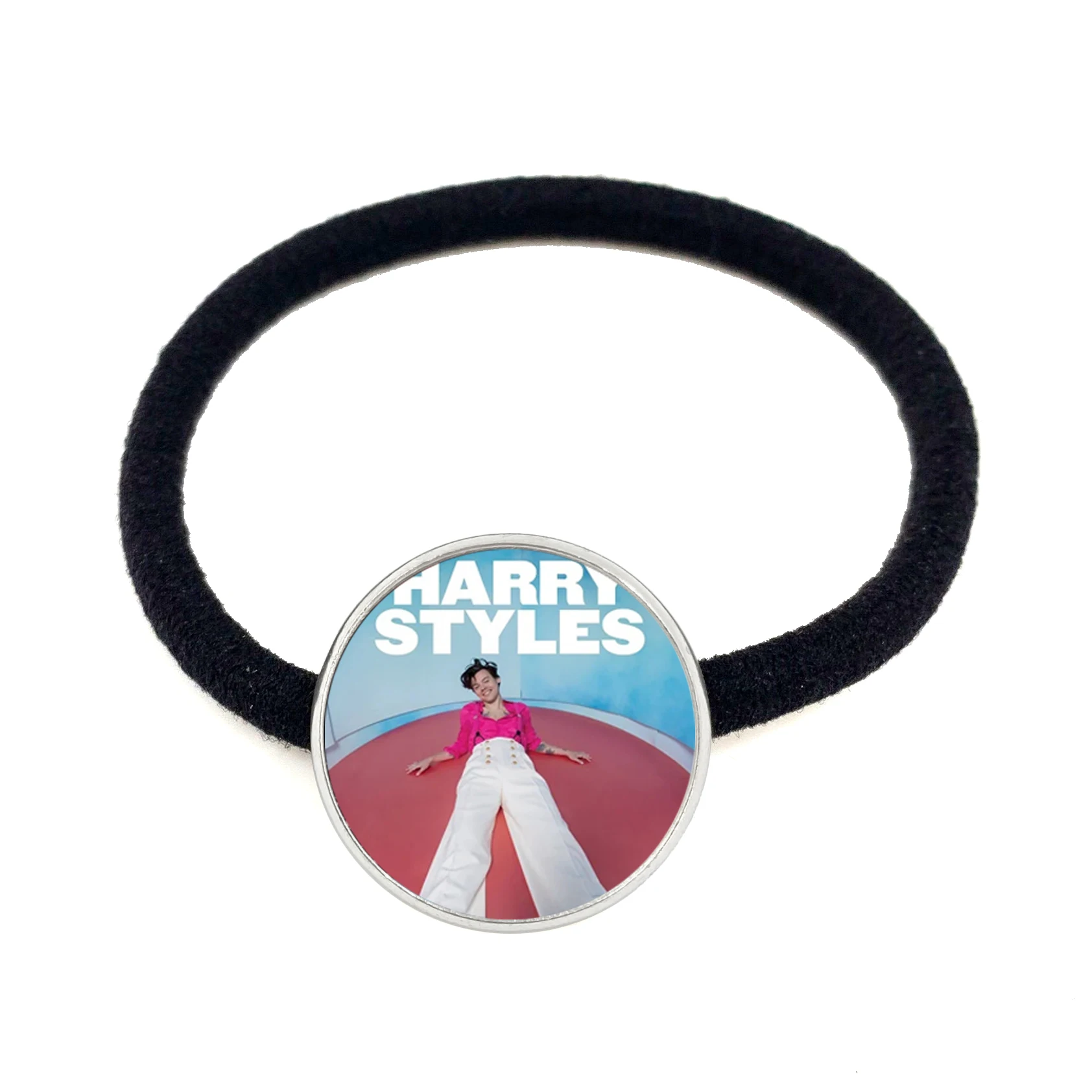 Harry Styles Love On Tour 2020 тонкие черные резинки для волос 20 мм стеклянные кабошоны