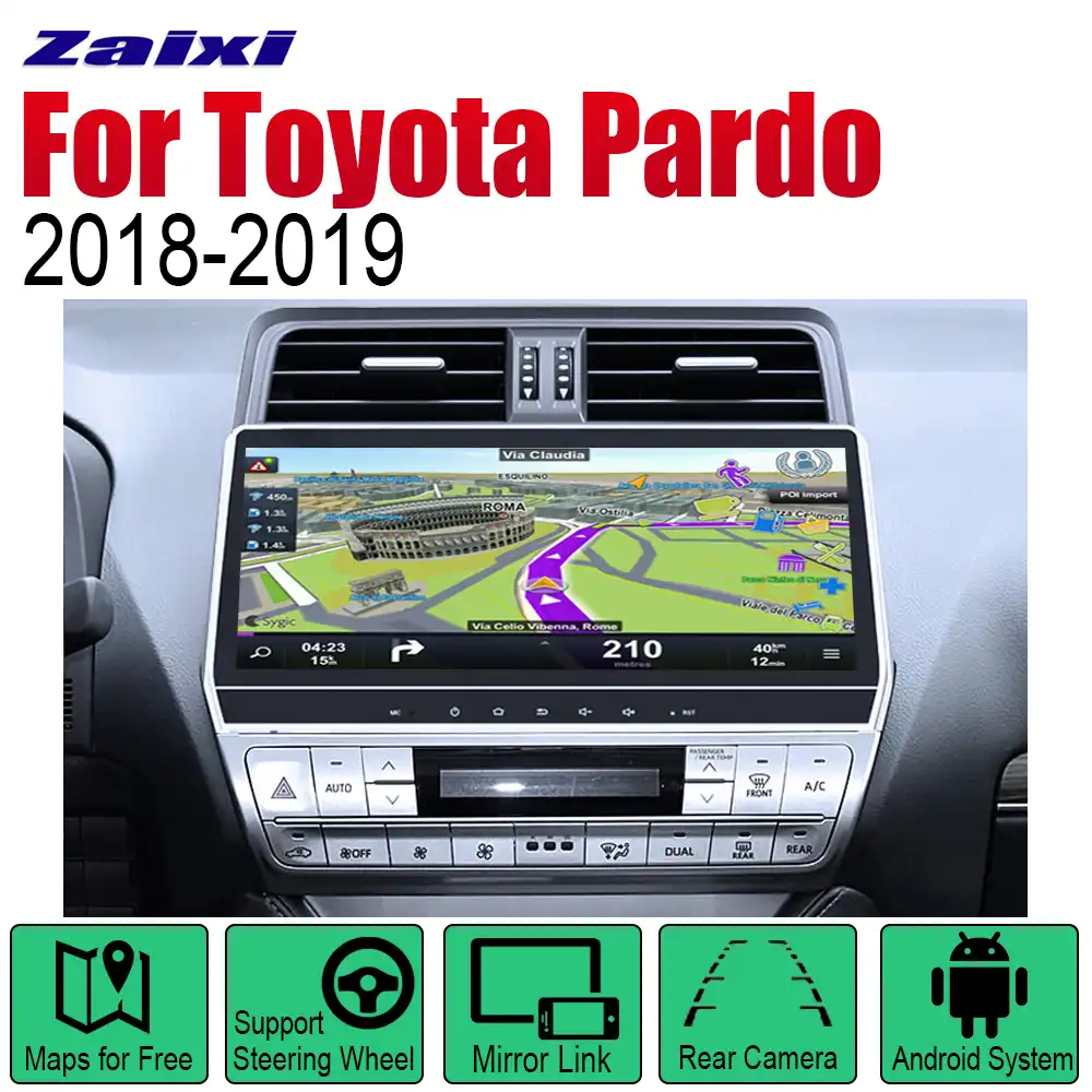 Android 車の Gps ナビトヨタパルドため Lc950 プラド 950 18 19 プレーヤーナビゲーション Wifi Bluetooth Mulitmedia システムオーディオ 車用マルチメディアプレーヤー Aliexpress