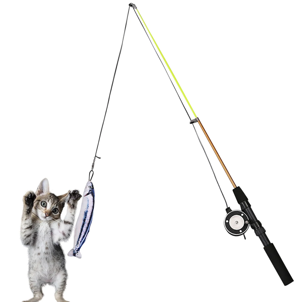 cat fishing pole toy