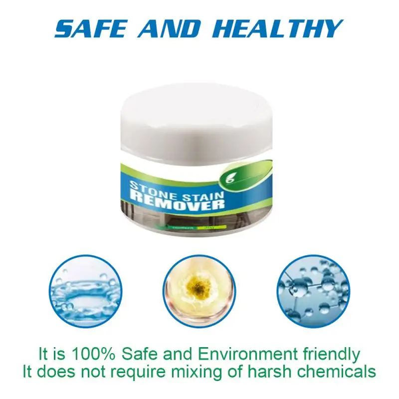 Removedor de manchas de piedra 30g, limpiador de manchas de aceite para cocina, baño, hogar, suelo de piedra, polvo limpiador