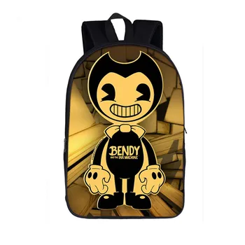 

2020 Bendy And The Ink Machine Backpacks For Students Bendy And Boris Kids Backpacks Two Layer School Bag For Gifts Dropshipping