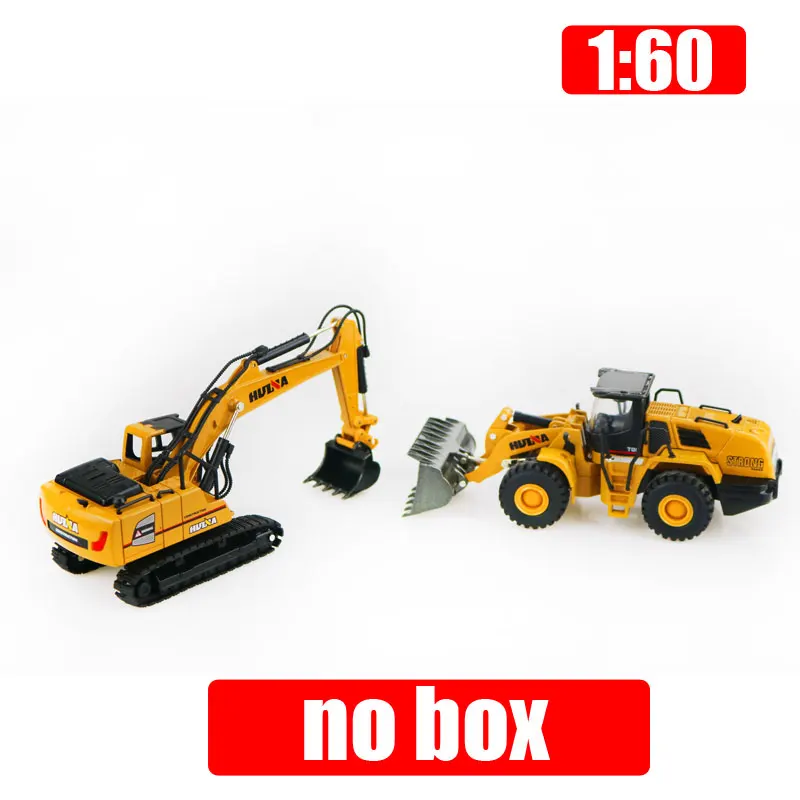 2pc no box b Huina модель 1: 60 масштаб сплав экскаватор самосвал колесный погрузчик инженерное транспортное средство литья под давлением Игрушка Рождество подарки на год - Цвет: 2pc no box b