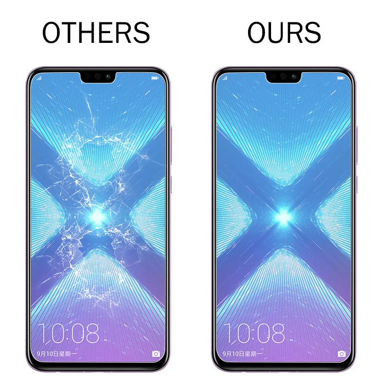 С уровнем твердости 9H HD закаленное защитное стекло Стекло для huawei honor 8x Экран защитное стекло на honor 8X 8A 8C 8 Lite 6C pro Стекло защита от ударов