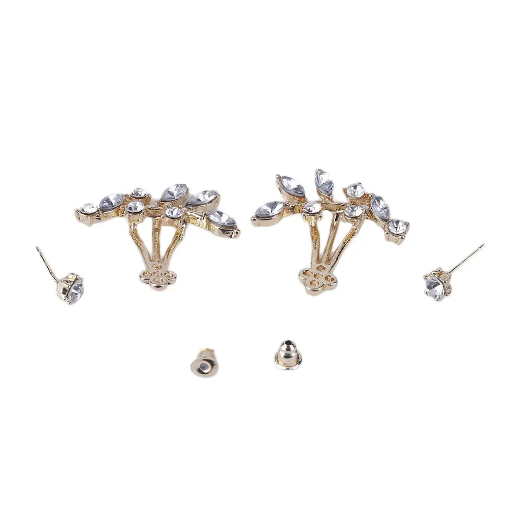 Серьги-гвоздики женские двусторонние из металлического сплава 3 цвета |