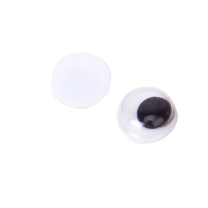 ABKT-100Pcs круглые подвижные вигглы крафт глаза клей на стикер 10 мм