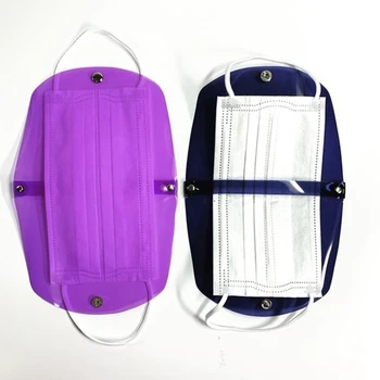 

1 Set 2 Masks Dustproof Storage Box Fashion Foldable Storage Manager Portable Disposable Mask Holder