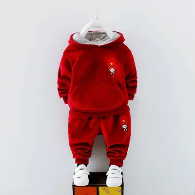 Red Новинка года, модная зимняя одежда для малышей детская одежда на Рождество, комплект одежды для мальчиков и девочек, весенний комплект для маленьких мальчиков - Цвет: Red