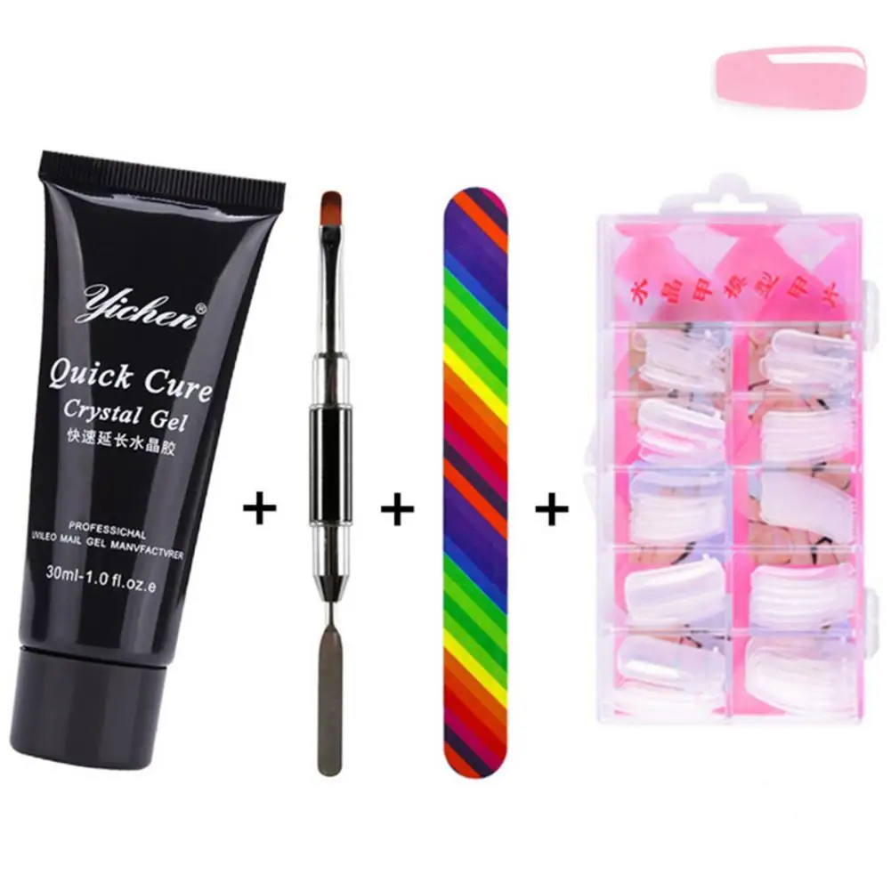 Nail Art Быстрый гель продлевающий половой акт комплект без бумаги удерживающий длительный увеличивающий крем маникюрная кисточка для удленения Гвоздь Набор инструментов для Begi